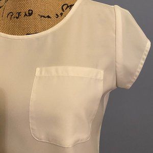 Ann Taylor White Short Sleeve Tee